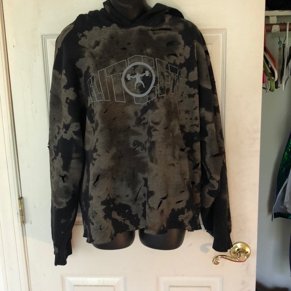 Vintage Tops - super//Cute bleached+distressed vintage Hoodie!!
